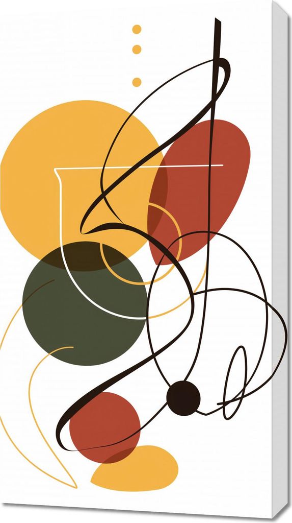 Bild 50x90cm Tanz von Formen und Farben