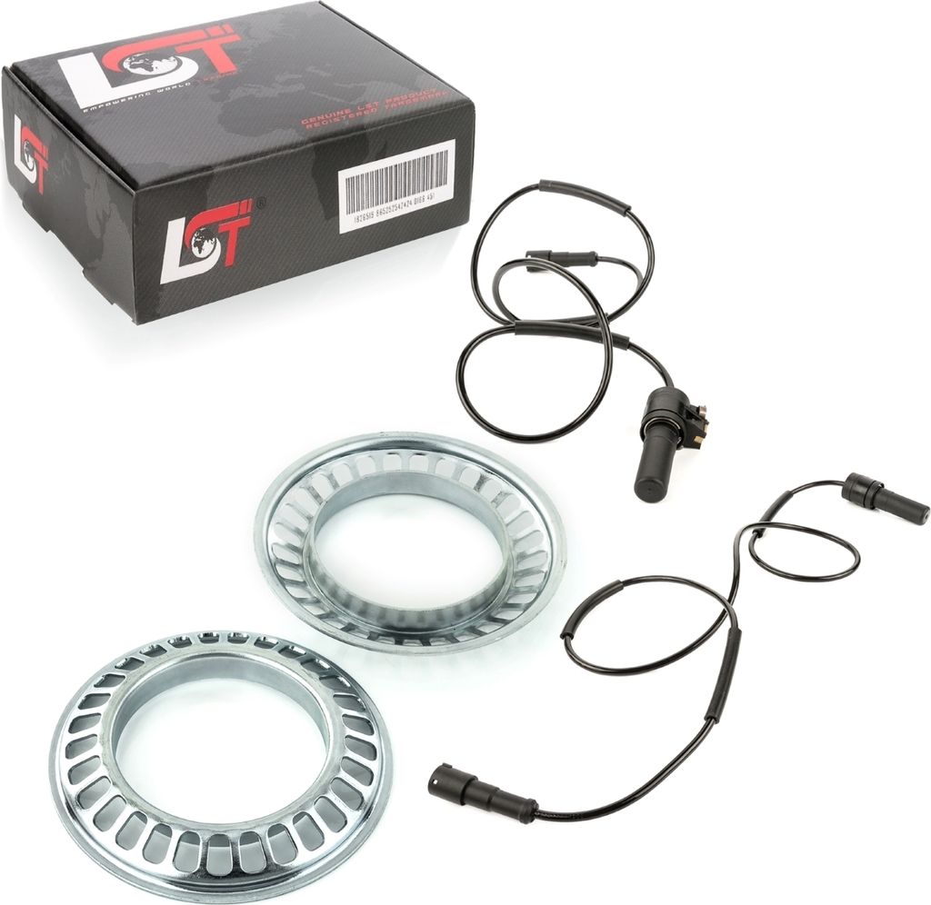 2x ABS-Sensor und ABS-Ring Set Hinterachse 29 Löcher für OPEL CORSA B TIGRA