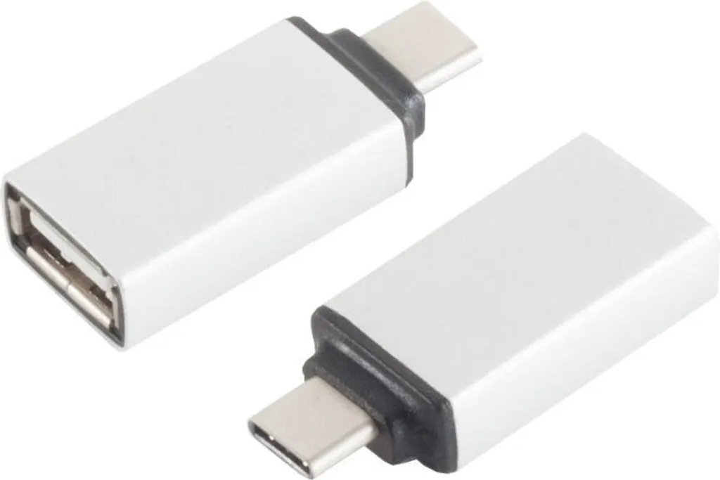 Adaptateur USB-C pour Clé USB S-Conn 14-05016 Connecteur Argent Compact