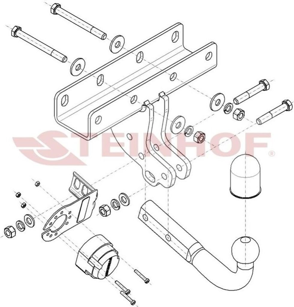 STEINHOF J-077 Anhängerkupplung 3500kg Max für JEEP Wrangler IV (JL)