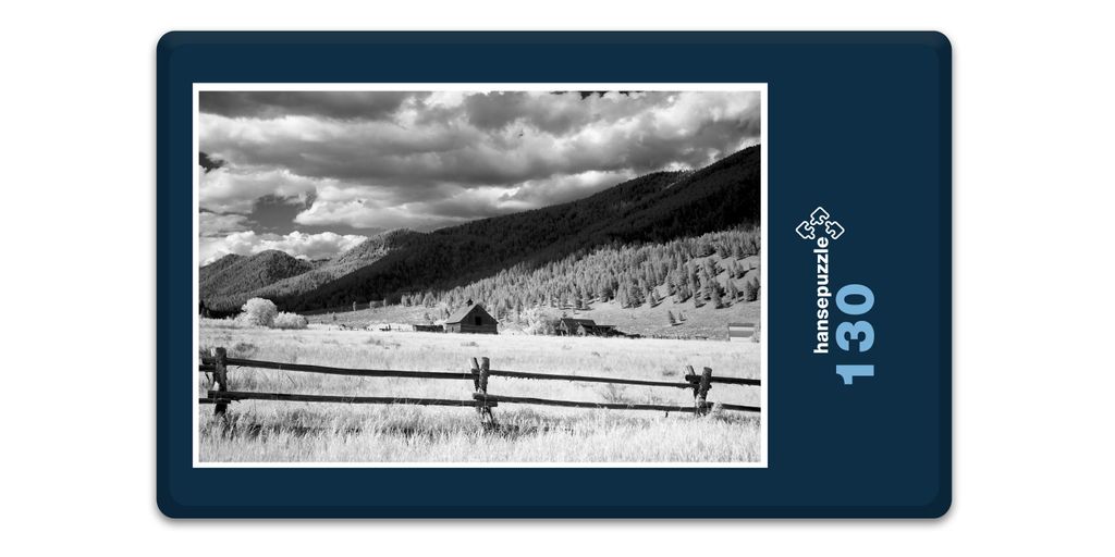 hansepuzzle 19745 - Wyoming Puzzle, 130 Teile, Natur, 28,7 x 20,0cm mit hochwertiger Aufbewahrung, Kartonbox und wiederverschließbarem Beutel