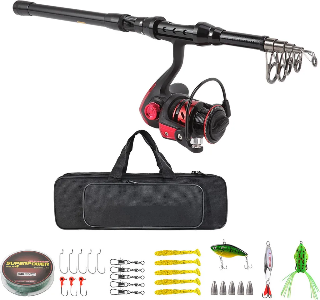 Set de Pêche Mer Portable Idéal pour Vacances et Sorties en Famille RU