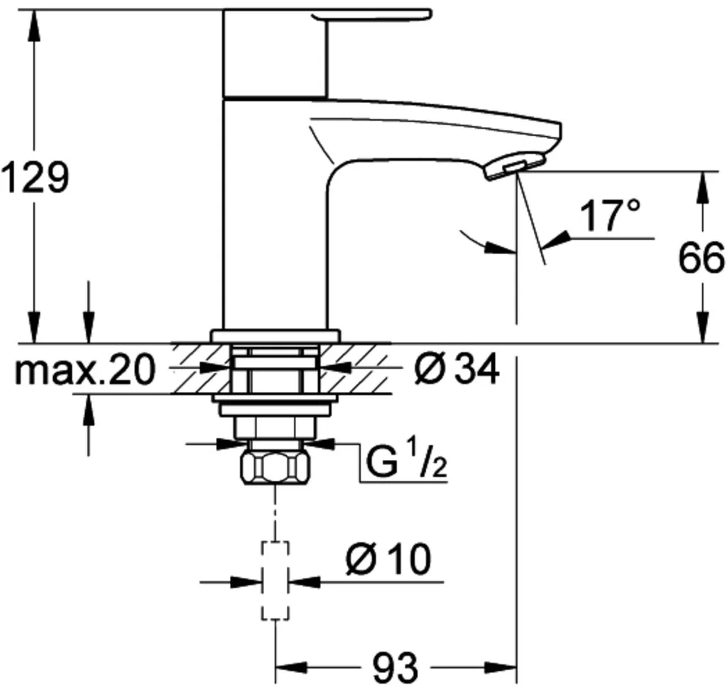 Valvola Supporto Grohe Eurostyle Cosmopolitan: Purezza e Design - 2