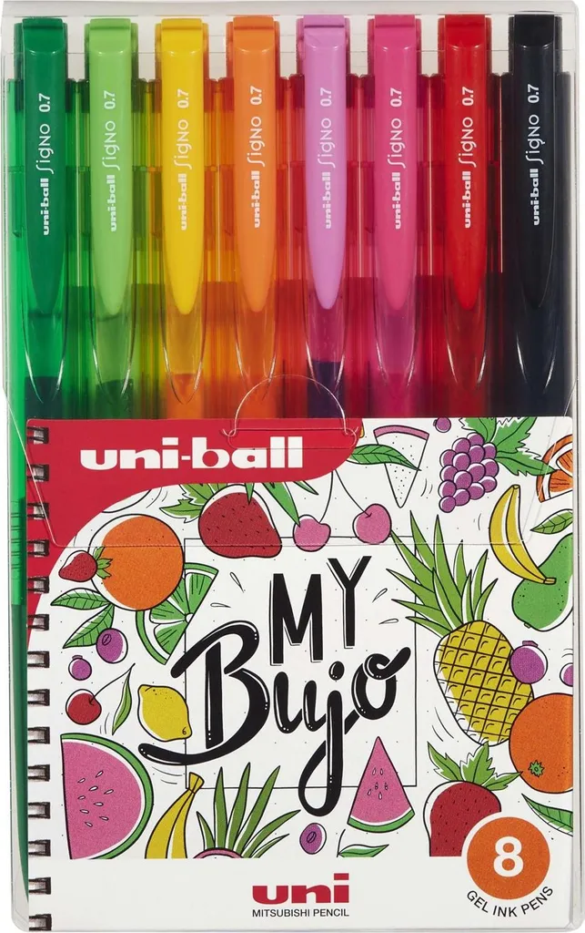 Pochettes de 8 Stylos Roller Gel Colorés pour Dessin et Bullet Journal