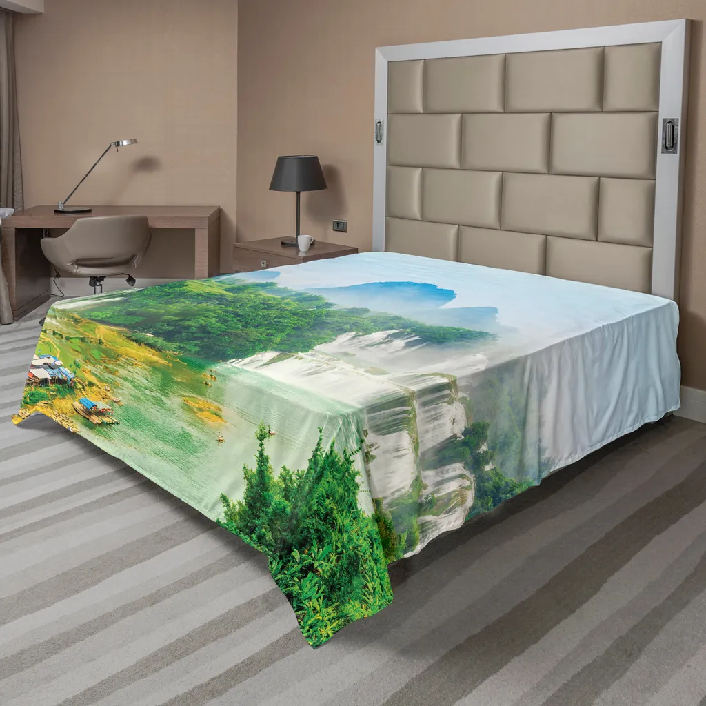 Drap plat anti-plis et facile d'entretien motif Forêt de Jungle 205cm