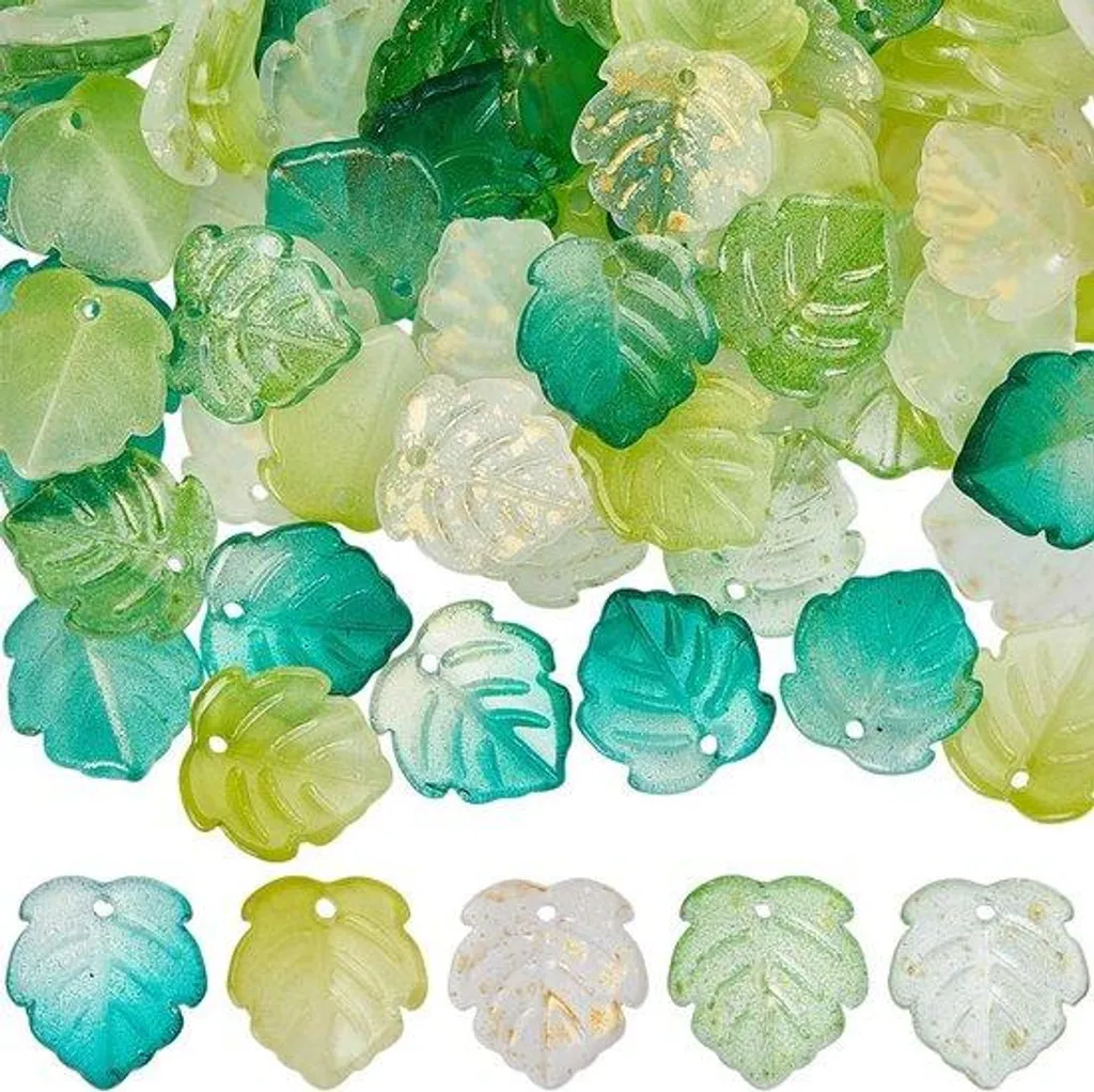 Perles en Verre Vertes Résistantes pour Bijoux DIY Sans Défaut 100x