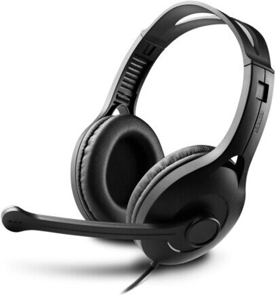 EDIFIER K800 USB Plug Adjustable Headset Student Online Lessons Kopfhörer Stereo Bass Kopfhörer mit Mikrofon für PC Computer Laptop - Schwarz