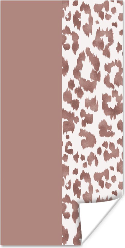 MuchoWow Poster Tiermuster - Rosa - Tiere 40x80 cm - Dekoration