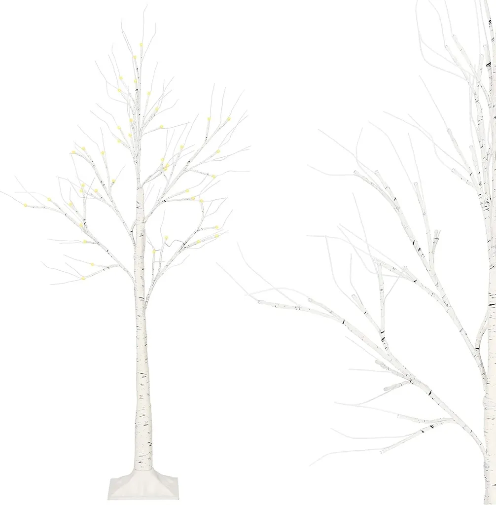 Décoration de Noël Lumineuse Bouleau 180 cm - Ambiance Chaleureuse Maison
