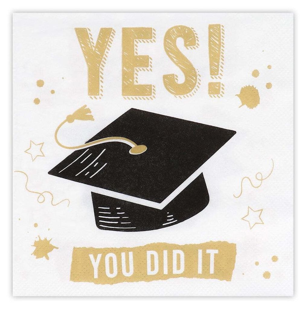 20 Servietten Graduation Glam 33cm Produktbild 
