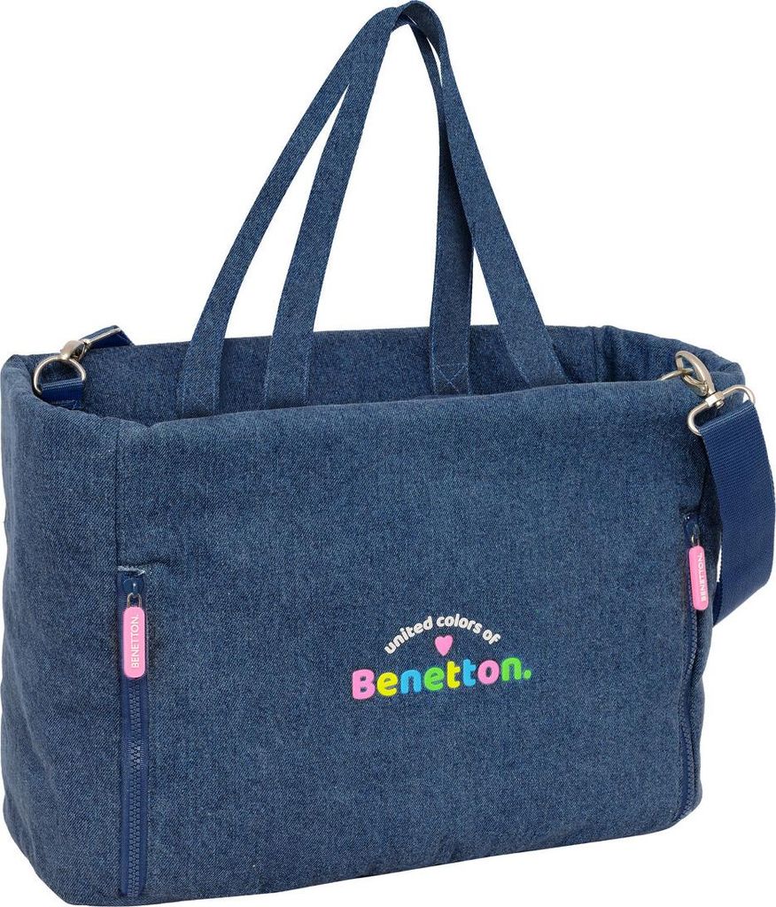 Safta BENETTON DENIM - 14.1'' Laptop-Tasche mit Tasche, Rucksack, ideal für Kinder verschiedenen Alters, bequem und vielseitig, Qualität und wide...