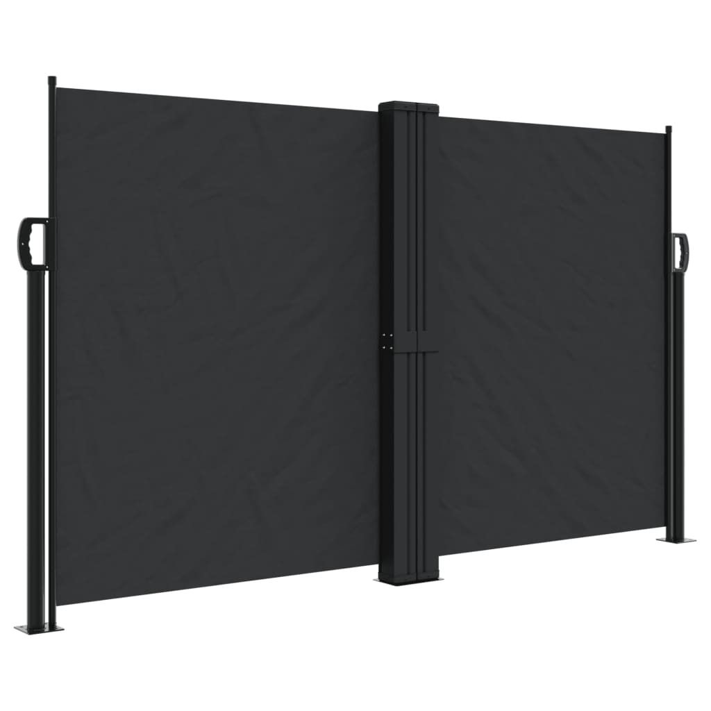 vidaXL Seitenmarkise Ausziehbar Schwarz 140x600 cm Produktbild 