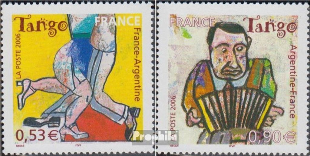 Briefmarken Frankreich 2006 Mi 4107-4108 (kompl.Ausg.) postfrisch Der Tango