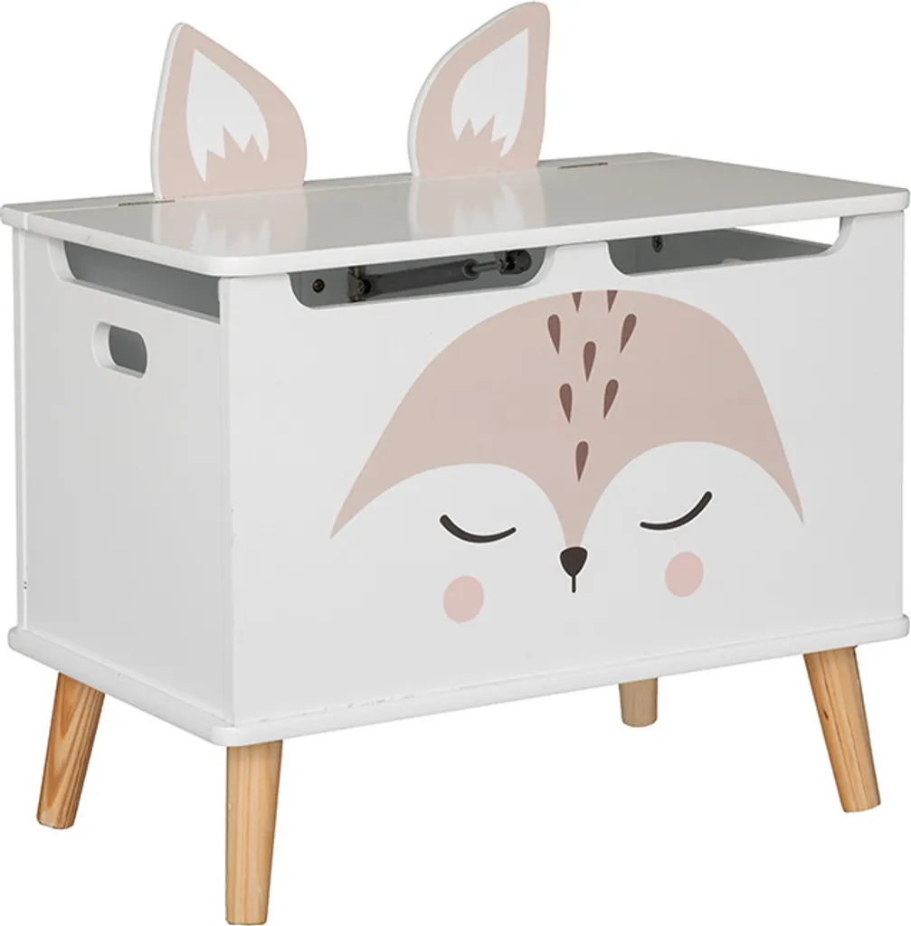 Rangement jouets Renard pour chambre enfant - Organisateur déco bois