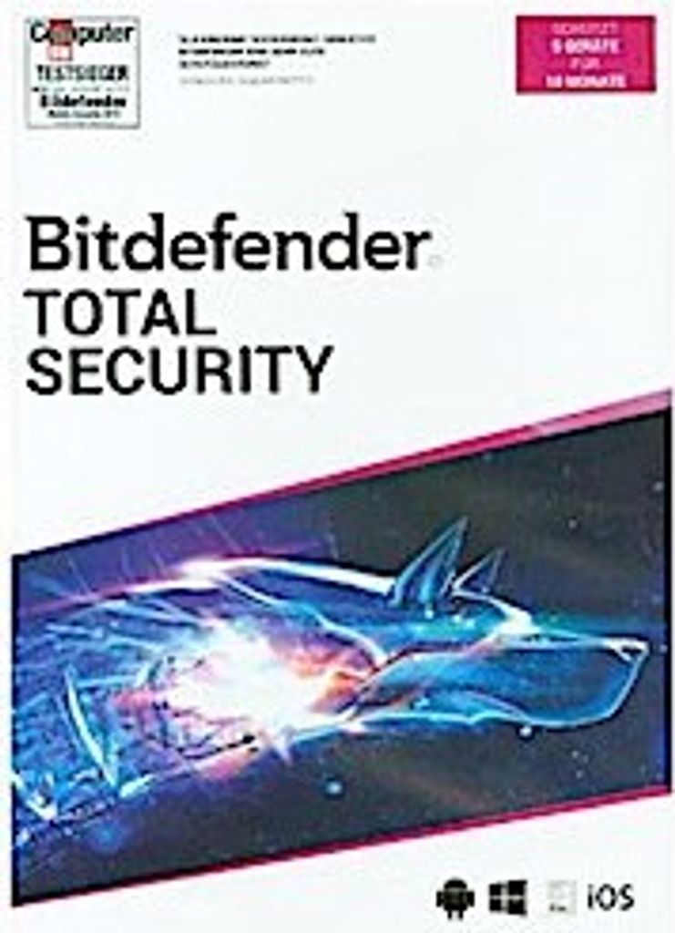 Bitdefender Total Security 2020 5 Geräte/18Monate, 1 Code Produktbild 