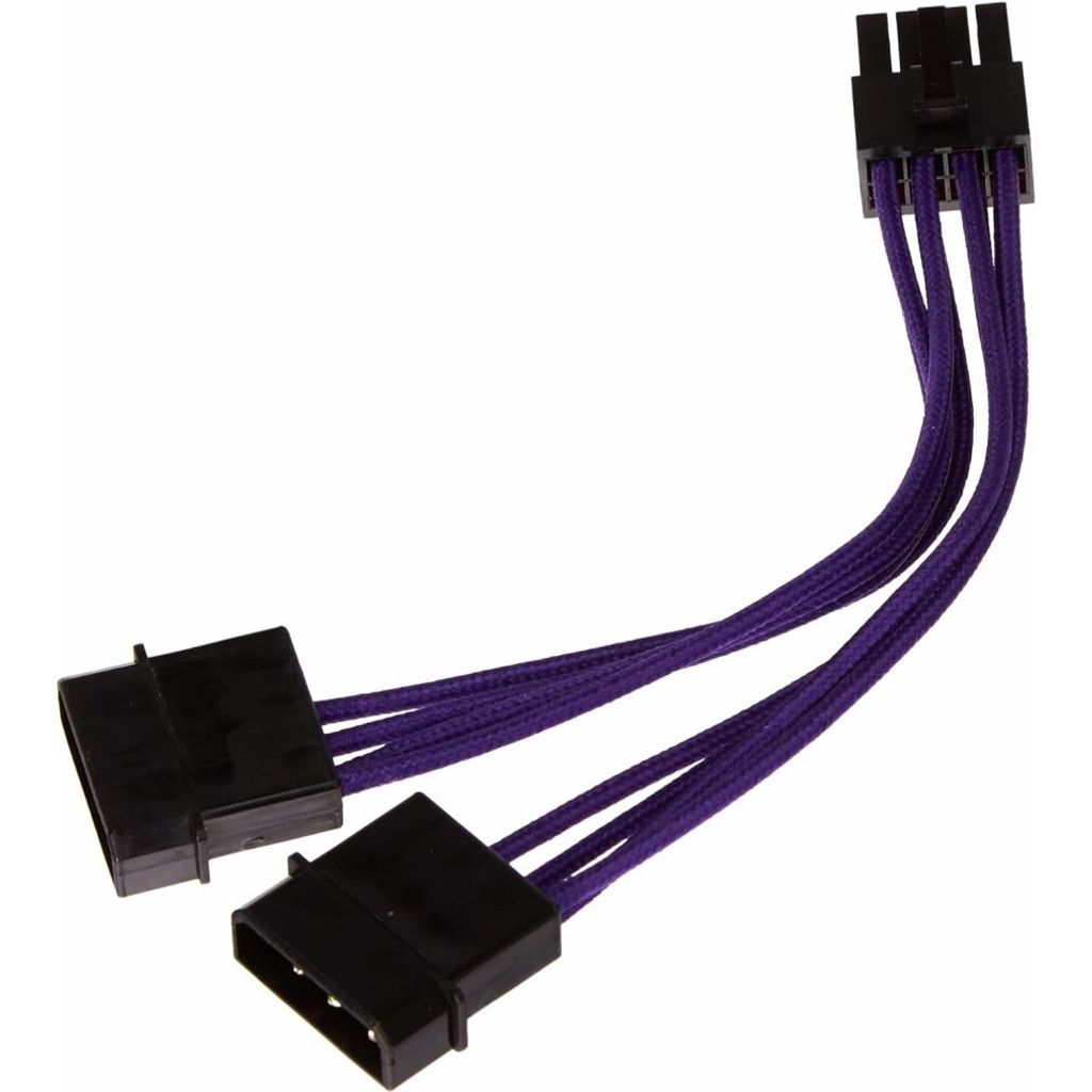 Power 8Pin EPS > 2x 4Pin (violett, Textilummantelung)