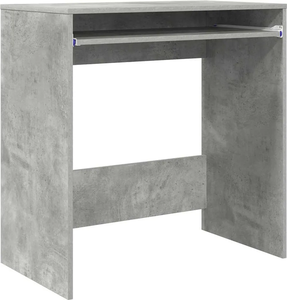 SYFAX Scrivania Computer Grigio Cemento | Postazione PC Legno Multistrato