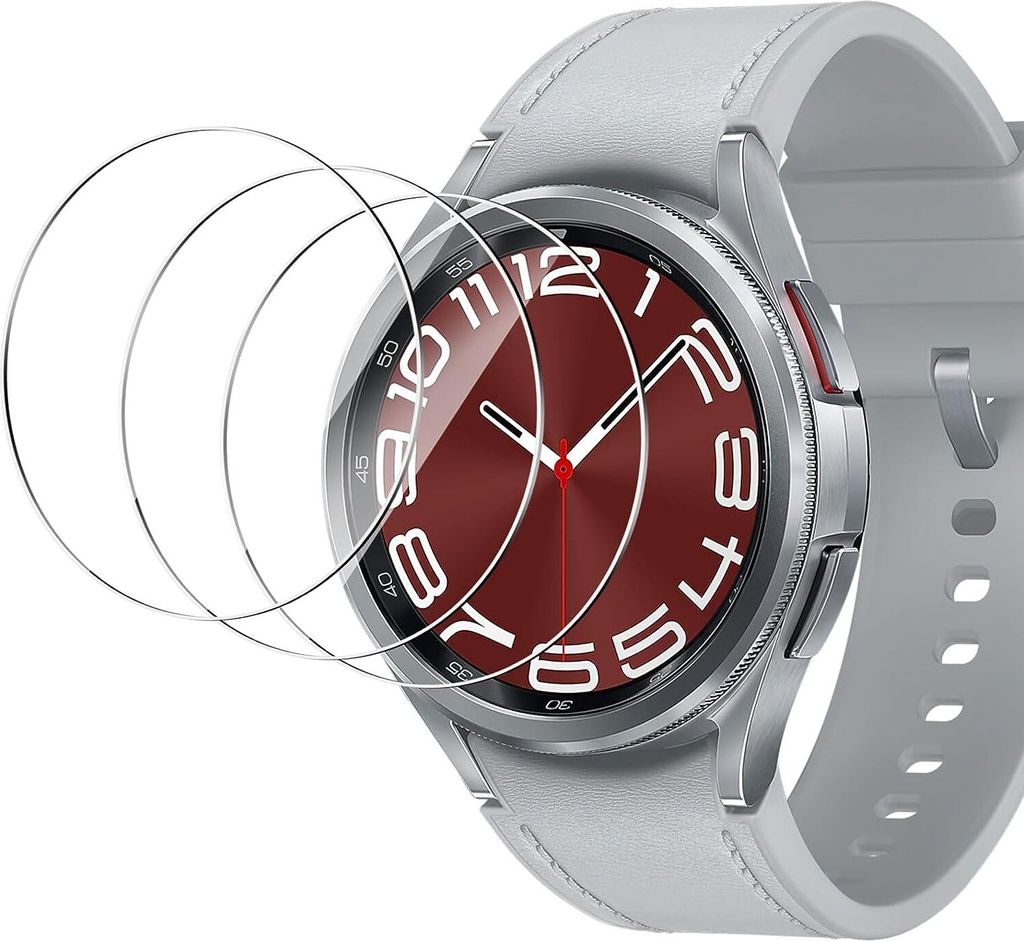 3X Hartglas für Samsung Galaxy Watch 6 Classic 43 mm Panzerfolie Display Schutz