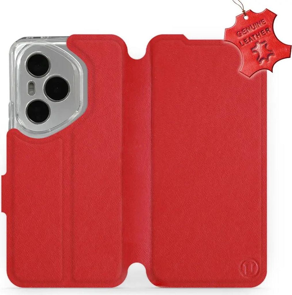 Echtleder Handyhülle für Honor 400 Pro 5G, Mobiwear Leather, Rot