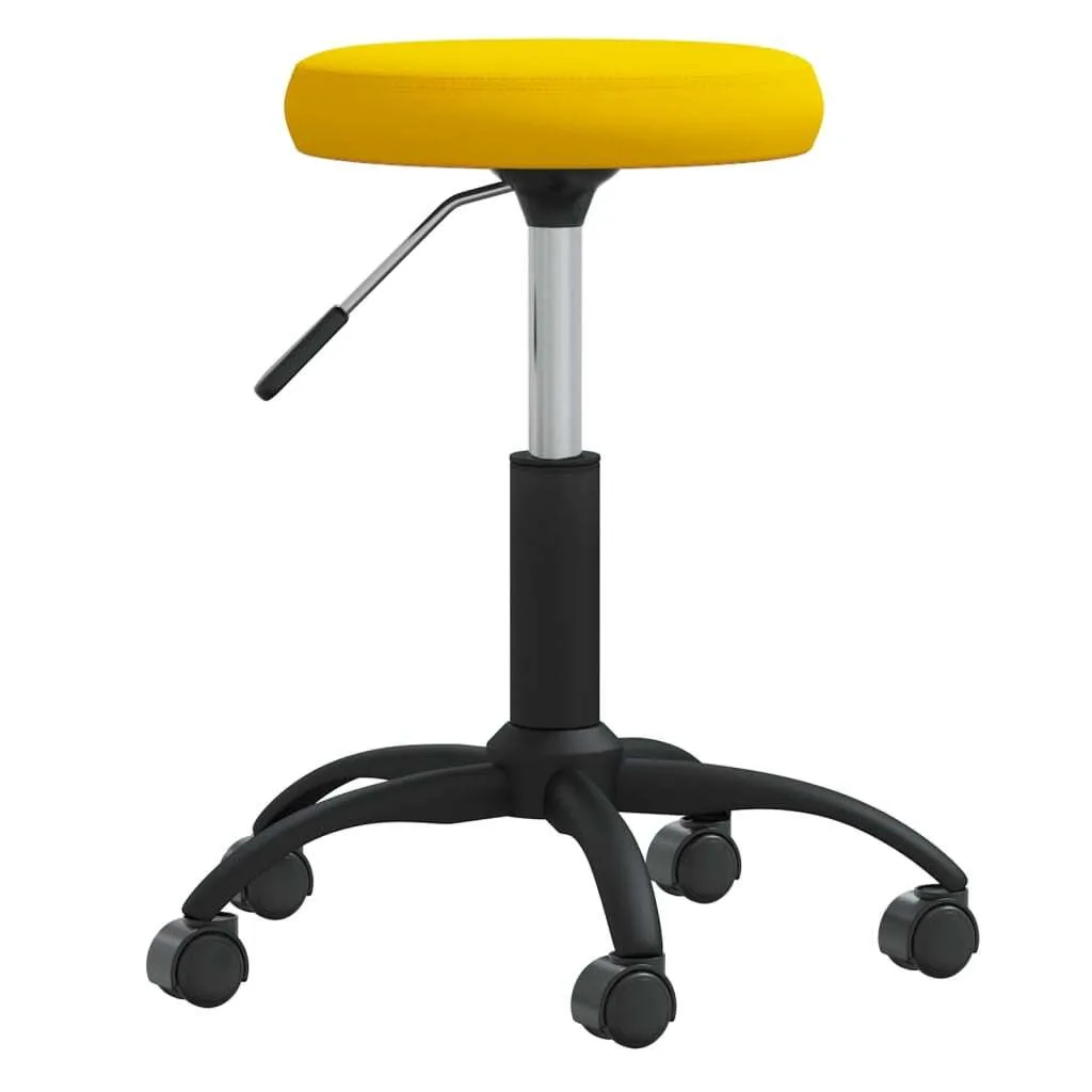 Sedia da Scrivania Velluto Giallo Senape vidaXL - Stile Girevole