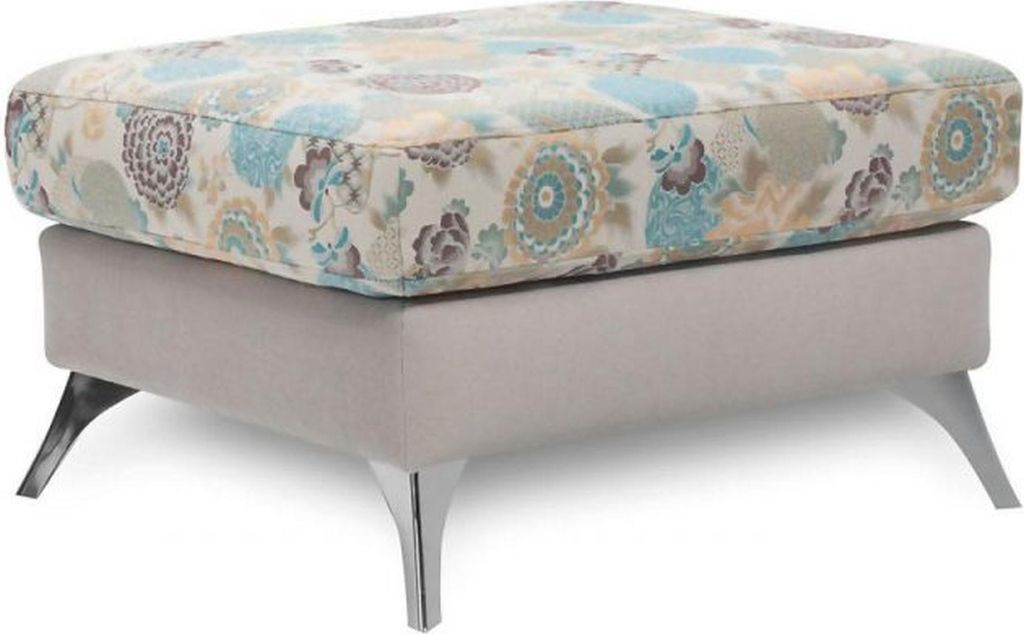 XXL Club Fußhocker Lounge Hocker Ottomane Pufa Leder Textil Ottoman Designer ST.