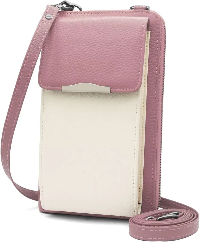 Elegante Pochette Donna Porta Cellulare e Carte - RFID 18 Slot