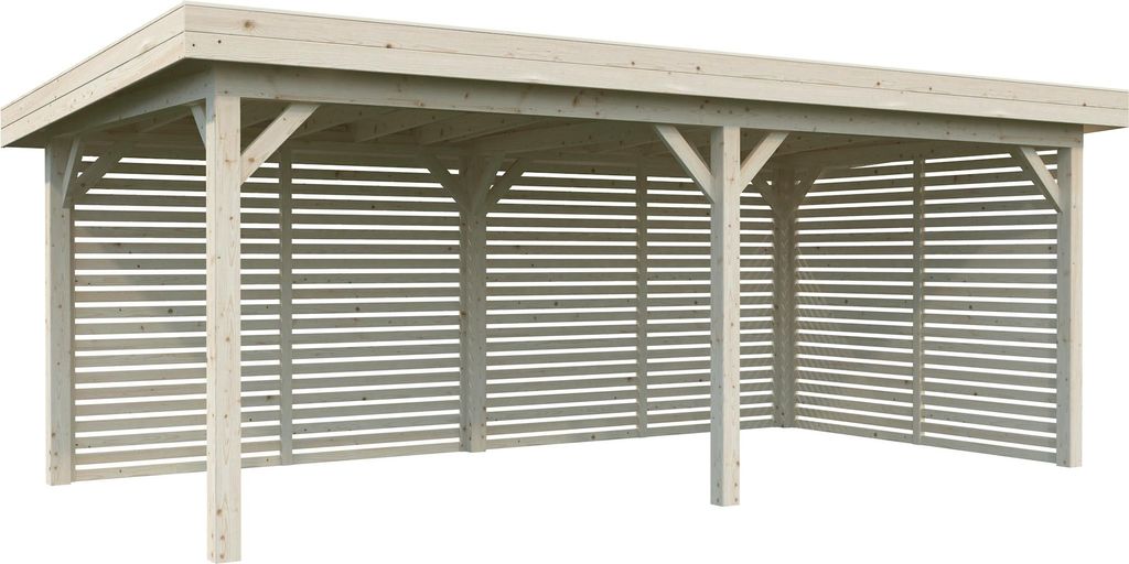 Palmako Carport/Pavillon Connect Lenna 16,6 m² Set 309 transparent tauchgrundiert