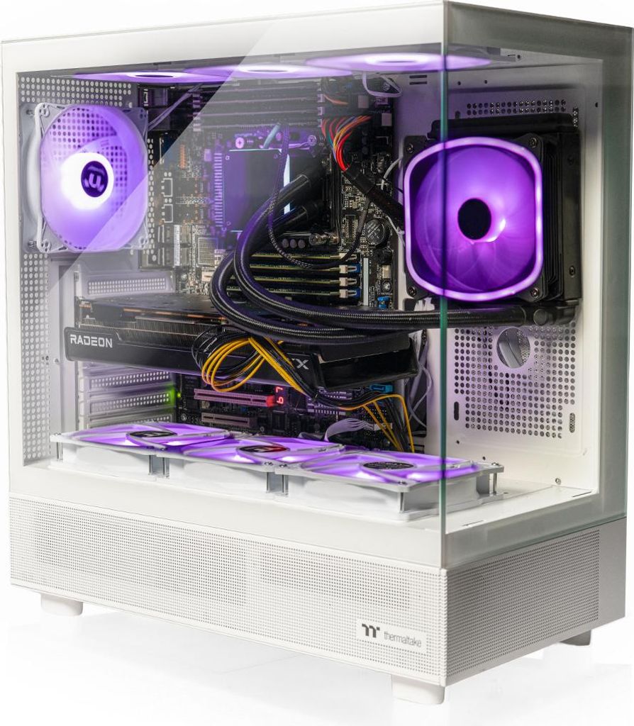 Gaming PC Weiß mit Intel Xeon 22-Kerne CPU | Nvidia GeForce RTX 5060 8 GB | 128 GB RAM DDR4 | 2 TB NVMe M.2 SSD | Mit Wasserkühlung | Windows 11 Pro