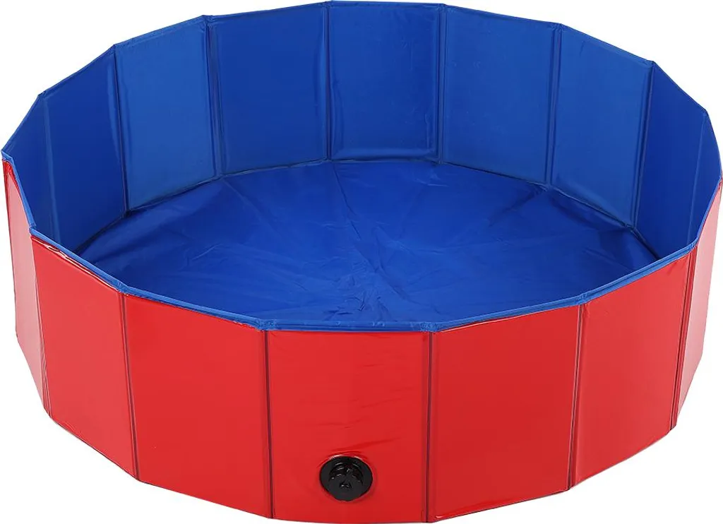 Piscina per Cani Pieghevole Rossa L | Vasca Bagno Animali Robusta
