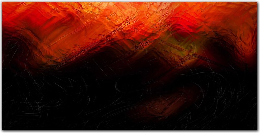 Coloray Küchenrückwand 120x60 Spritzschutz aus Glas - Feuer in der Nacht