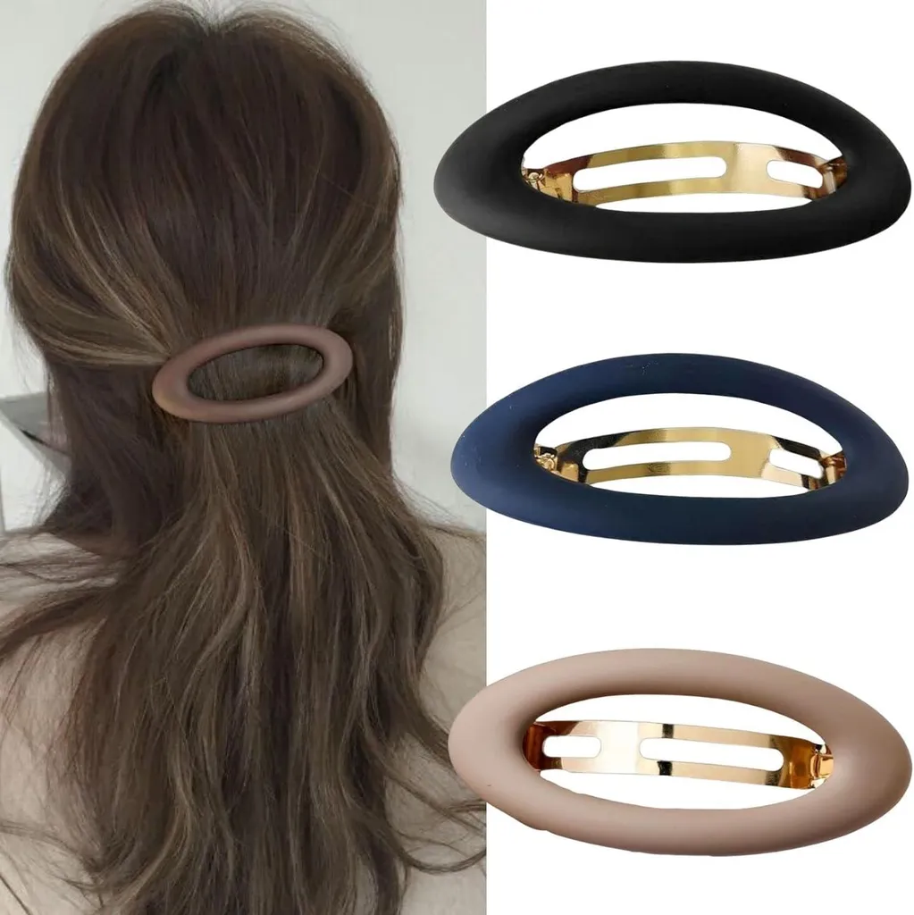 Barrettes cheveux vintage mates et unies pour une coiffure tendance