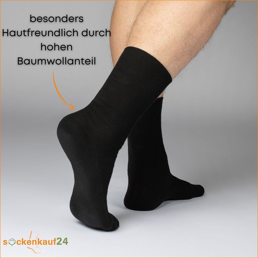 12 Paar Socken ohne Gummidruck 100% Baumwolle Damen & Produktbild 4