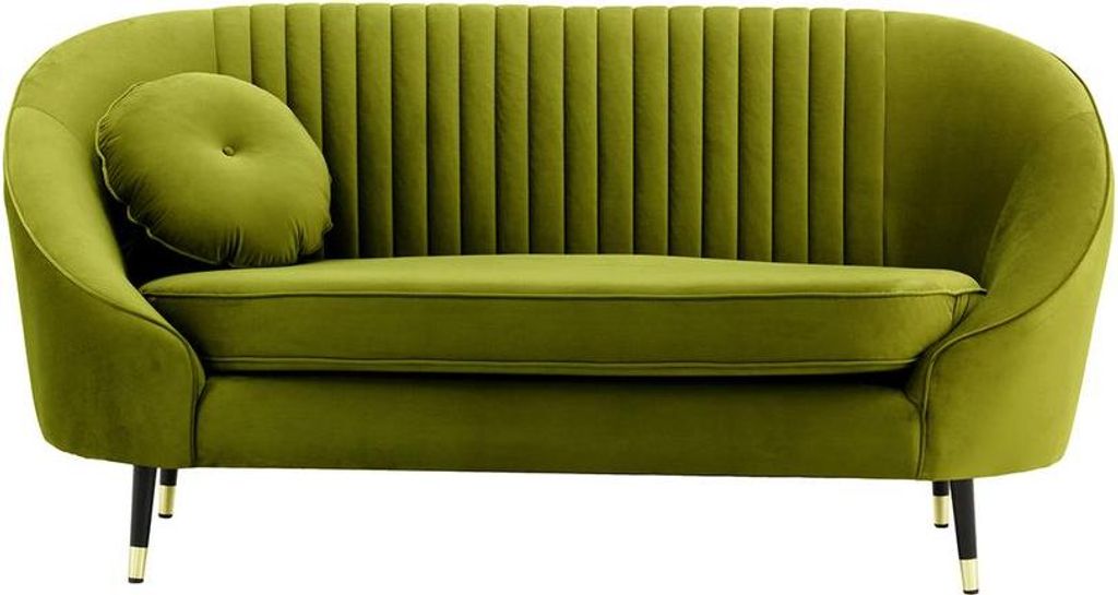 Zweisitzer-Sofa Kooper mit Ziernähten-Velluto 9-brass