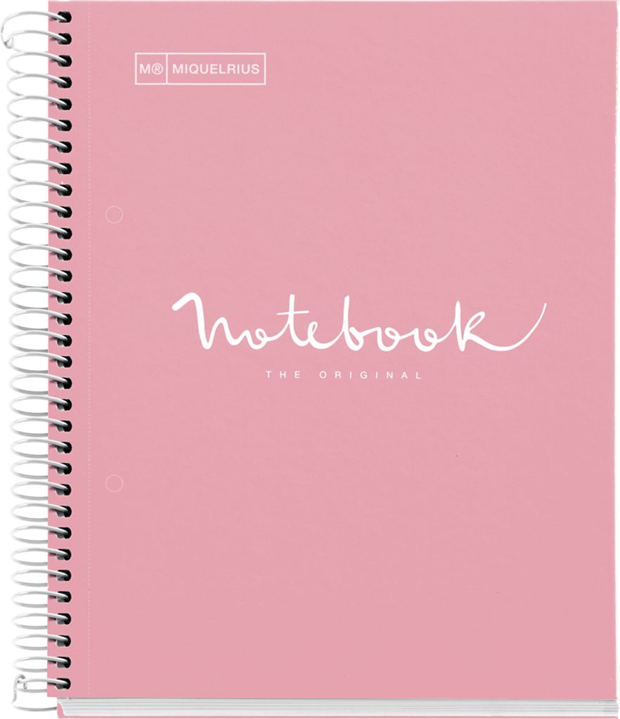 MIQUELRIUS Collegeblock "Notebook EMOTIONS" DIN A5 rosa kariert 160 Blatt