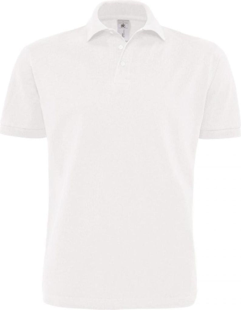 B&C PU422 | Poloshirt Heavymill / Uni - Farbe: White - Größe: 3XL