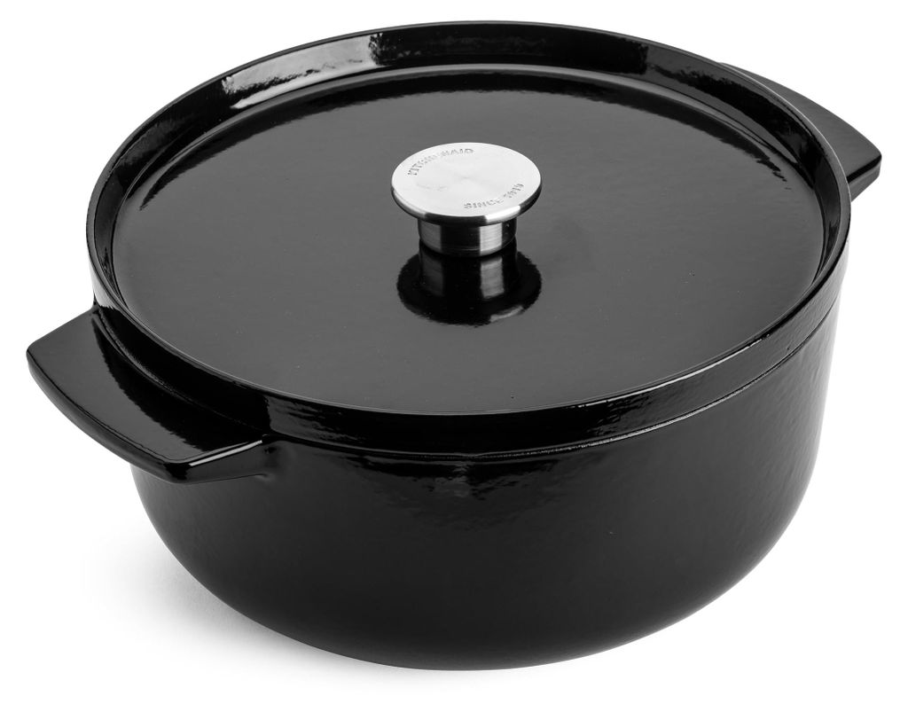 KitchenAid CC006061-001, 5,2 l, Schwarz, Eisenguss, Keramik, Elektro, Gas, Halogen, Induktion, Versiegelte Platte, Schwarz, Eisenguss