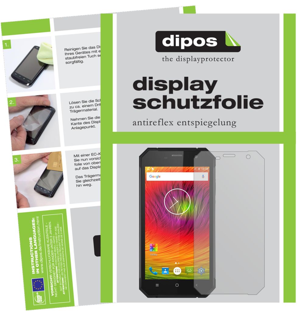 2x Schutzfolie für Nomu M6 matt Displayschutzfolie Folie Display Schutz dipos
