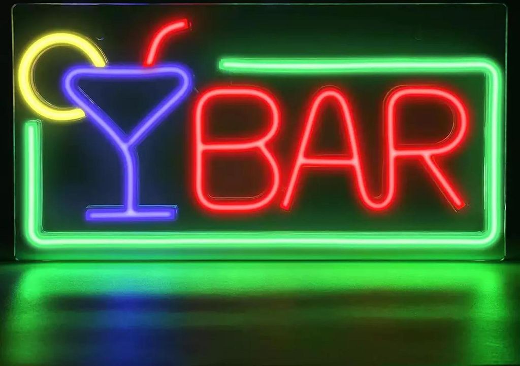 NEON LED svetlo, dekoratívne nástenné svetlo, BAR zelená Obrázok produktu 
