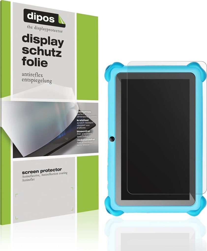 2x Schutzfolie für zcobro KIDS710 7 Zoll matt Displayschutzfolie Folie Display Schutz dipos