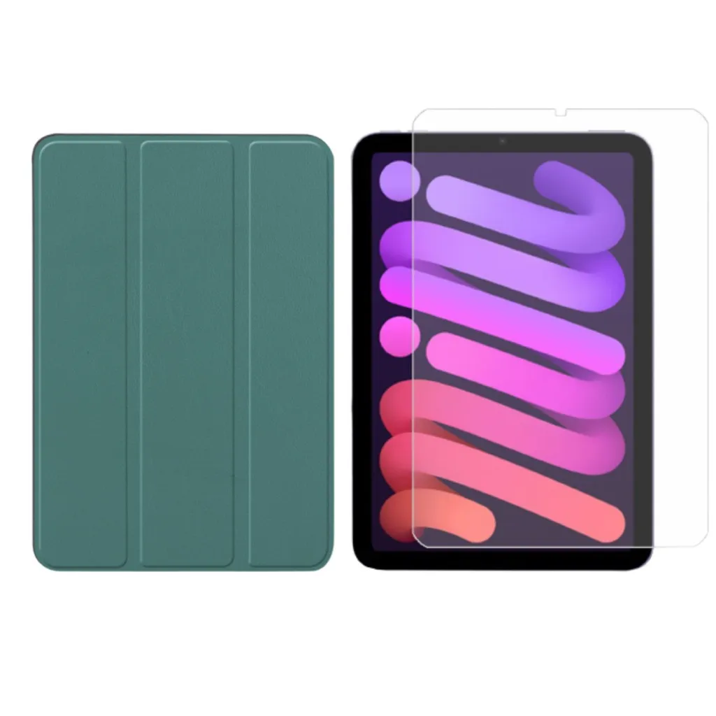 Housse Tablette iPad Mini 6 avec Protection Écran Verre Trempé Intégré