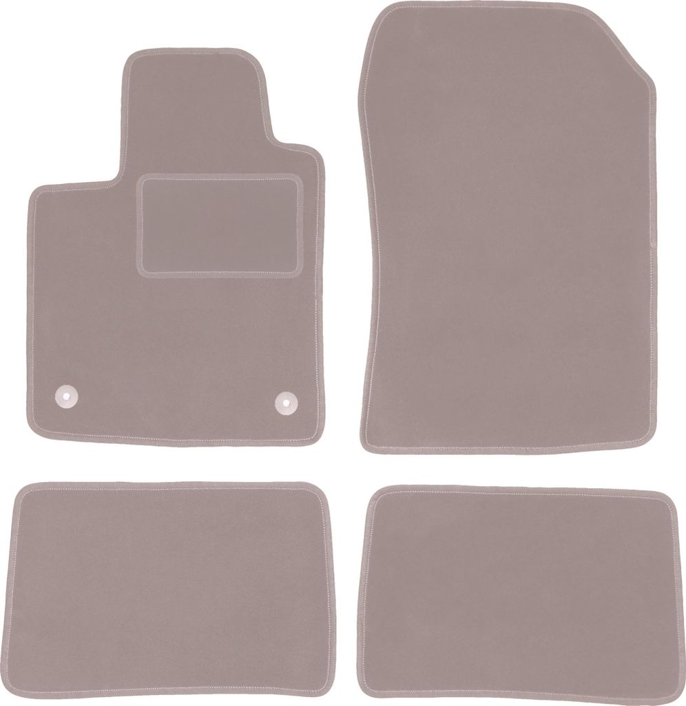 Velours-Autoteppiche für: Renault Twingo II Hatchback (2007-2014) Beige