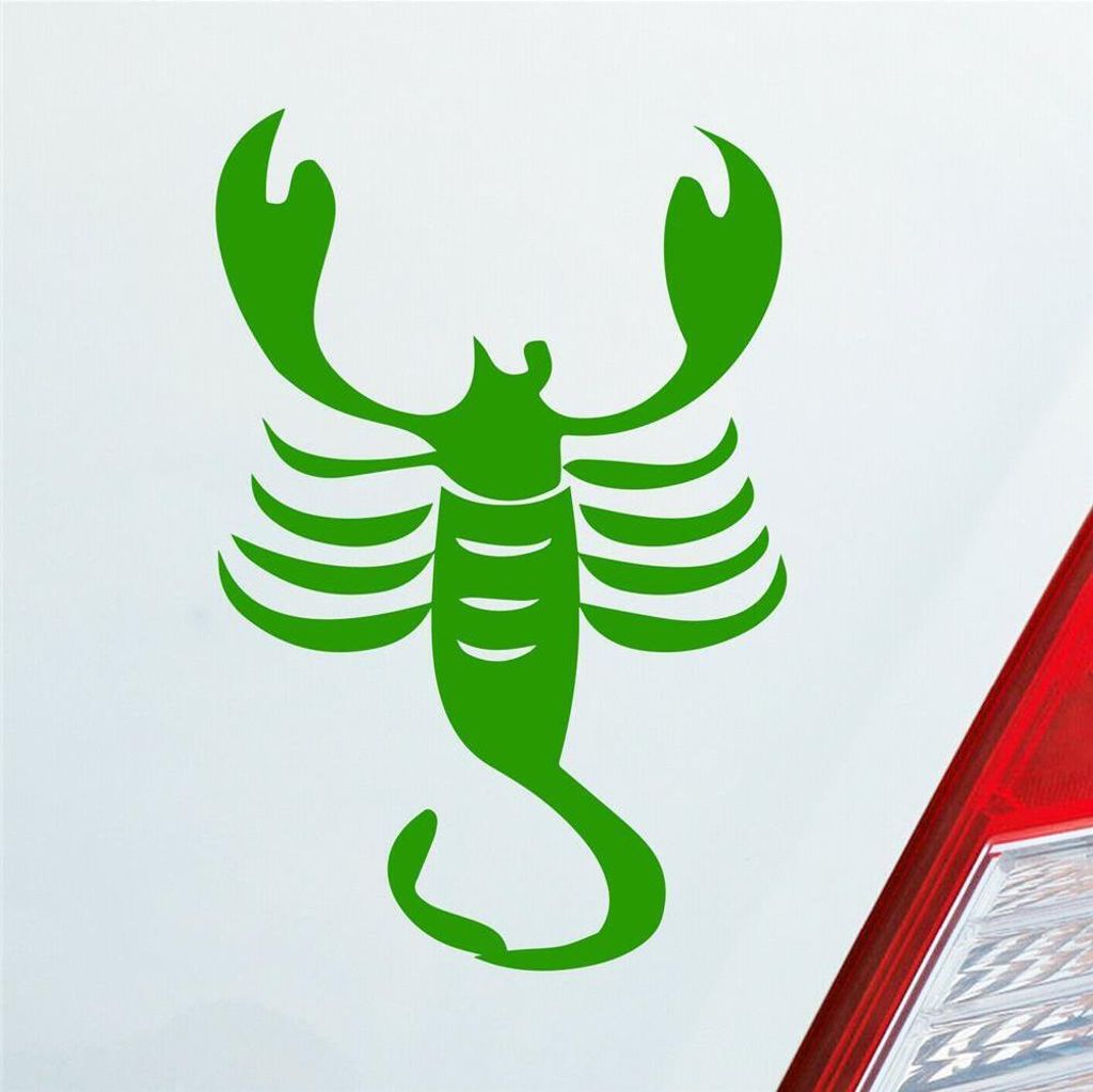 Auto Aufkleber Sternzeichen Steinbock PKW Car KFZ Roller 6,5x10 cm Hellgrün Sticker Heckscheibenaufkleber