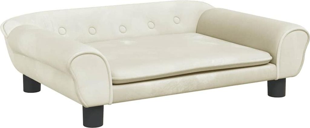 vidaXL Kindersofa Creme 70x45x26 cm Samt