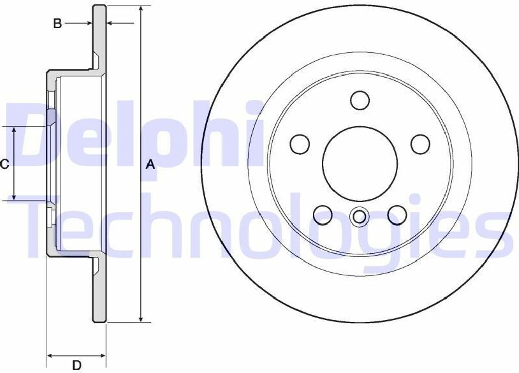 2x DELPHI Bremsscheibe BG4812C für BMW X1 (F48) 2 Active Tourer (F45) X2 (F39)
