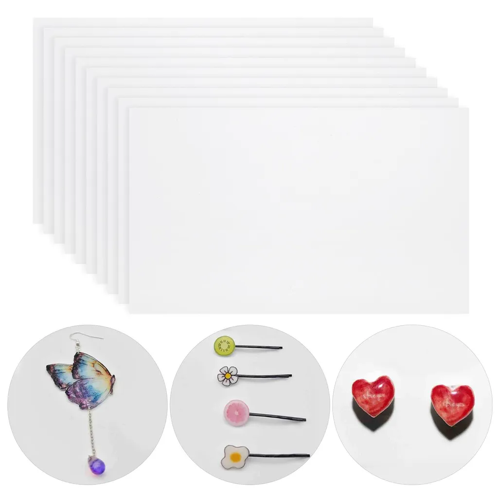 Pellicola Termoretraibile 10 Pezzi Bianca per Bambini e Lavoretti DIY - 4