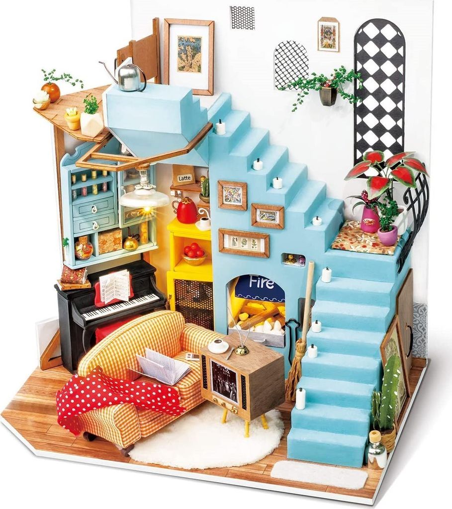 ROBOTIME Rolife DYI House: Joy's Wohnzimmer mit LED-Beleuchtung