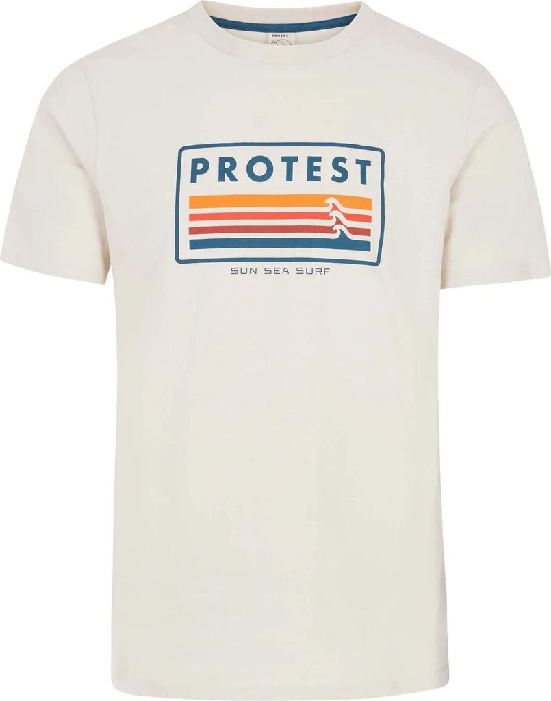 PROTEST - barn t-shirt - Strandshirt heren - Wit-Multicolour