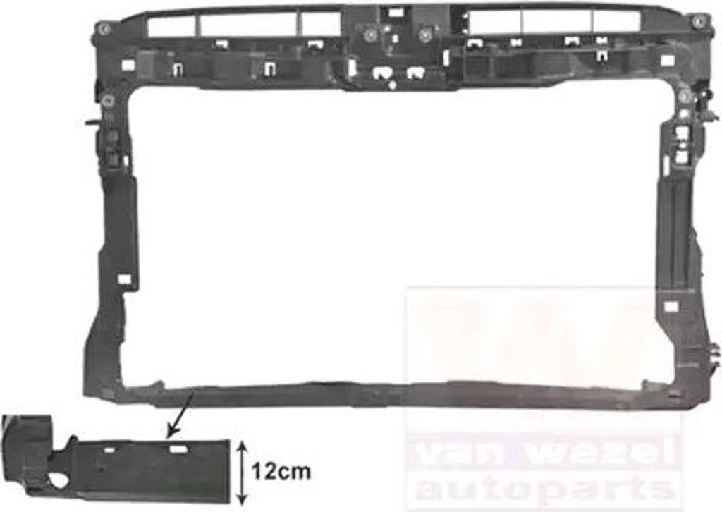 VAN WEZEL 5766678 Schlossträger Frontmaske für VW Golf VII Produktbild 