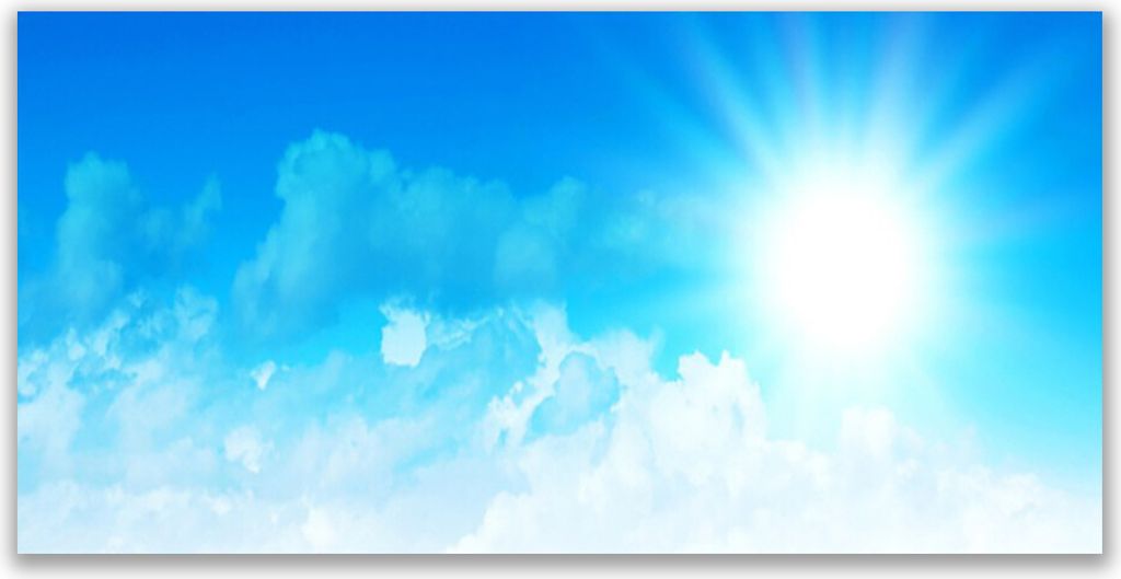 Küchenrückwand aus Glas 140x70cm Spritzschutz Sonne Himmel Landschaft