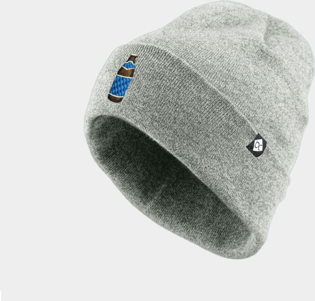Bavarian Caps Beanie Strickmütze mit Stickerei Bierflasche